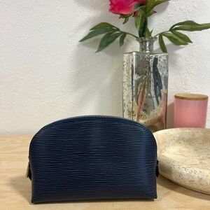 Louis Vuitton Dark Blue Epi Leather Cosmetic Case